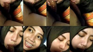 Jilbab terharu menyepong kontol saking rindunya bokep indo terbaru